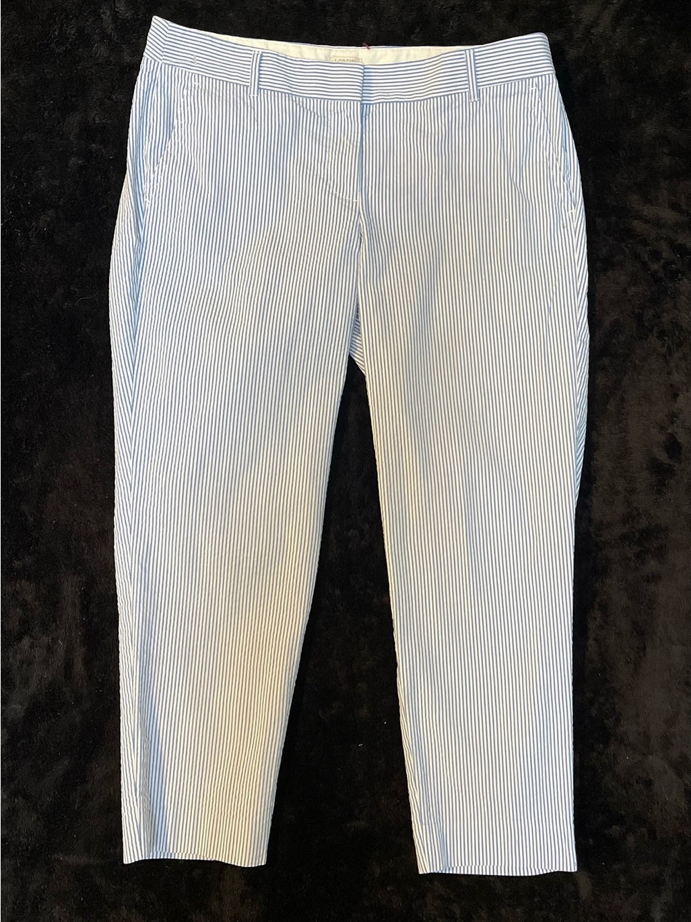 J.Crew Cameron Slim Crop Seersucker Pants (SKU574)